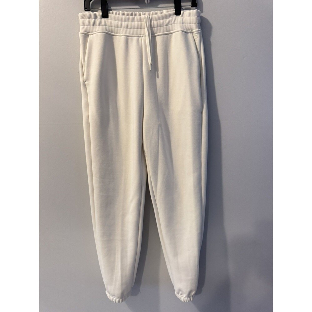 Calia Womens Soft Scuba High Rise Jogger Sweatpants White S NWT